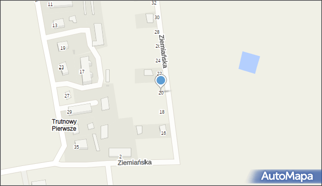 Trutnowy, Ziemiańska, 20, mapa Trutnowy