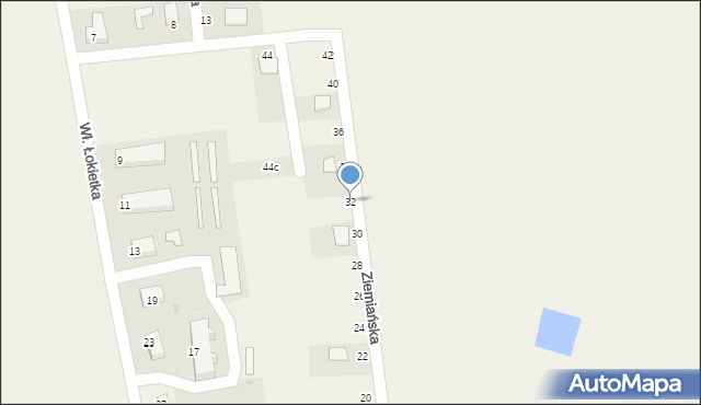 Trutnowy, Ziemiańska, 32, mapa Trutnowy