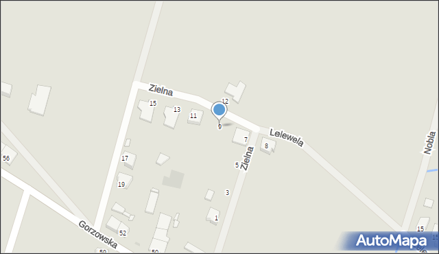 Trzcianka, Zielna, 9, mapa Trzcianka