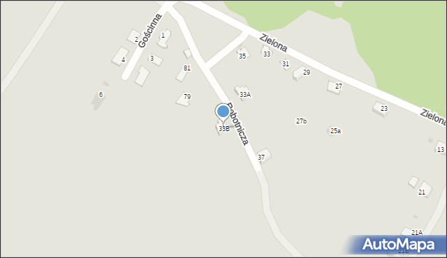 Trzebinia, Zielona, 33B, mapa Trzebinia