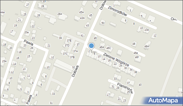 Tychy, Zielone Wzgórze, 4, mapa Tychów