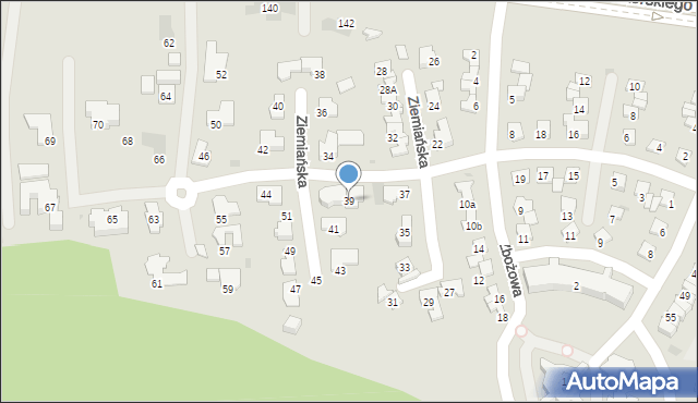 Tychy, Ziemiańska, 39, mapa Tychów