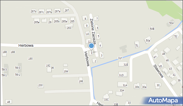 Tyczyn, Zielone Zacisze, 1, mapa Tyczyn