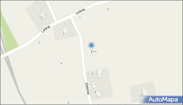 Ugoszcz, Zielona, 3, mapa Ugoszcz