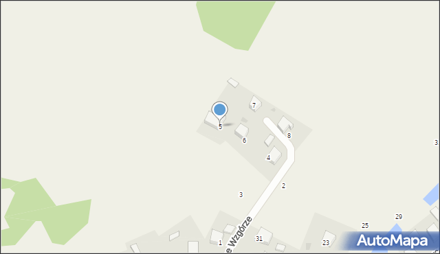 Ugoszcz, Zielone Wzgórze, 5, mapa Ugoszcz