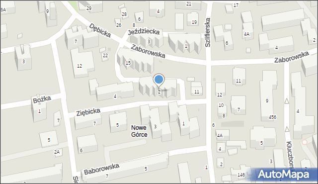 Warszawa, Ziębicka, 2, mapa Warszawy