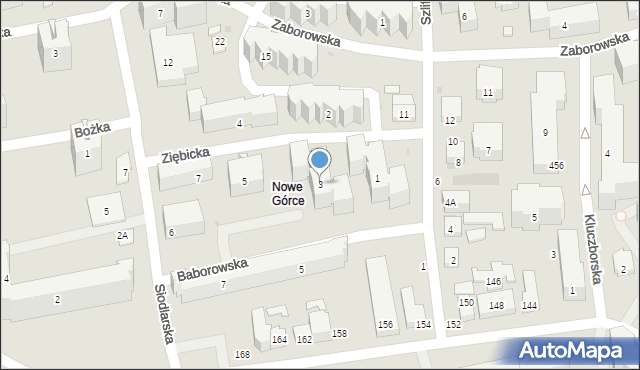 Warszawa, Ziębicka, 3, mapa Warszawy