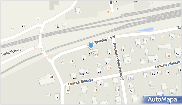 Warszawa, Zielonej Gęsi, 15A, mapa Warszawy