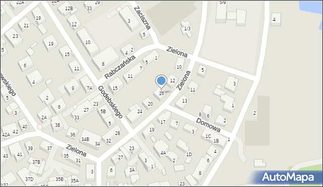 Warszawa, Zielona, 16, mapa Warszawy
