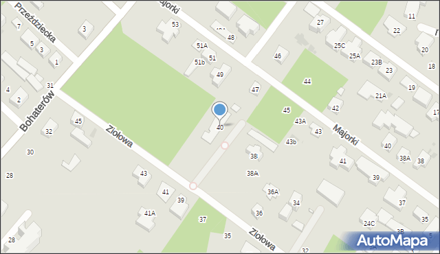 Warszawa, Ziołowa, 40, mapa Warszawy