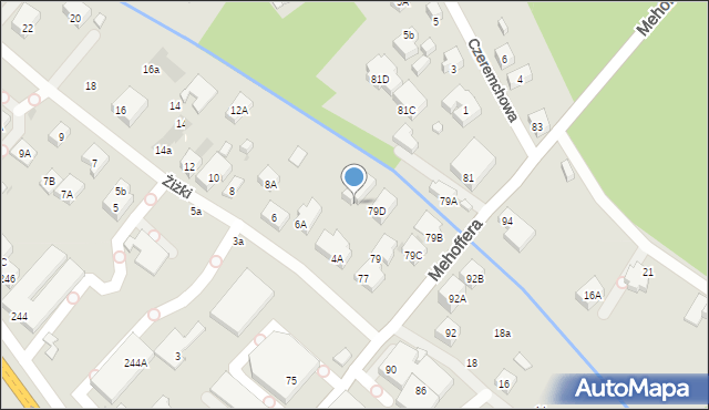 Warszawa, Żiżki Jana, 4c, mapa Warszawy