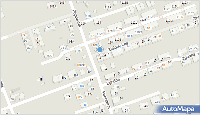 Warszawa, Zielony Las, 2, mapa Warszawy