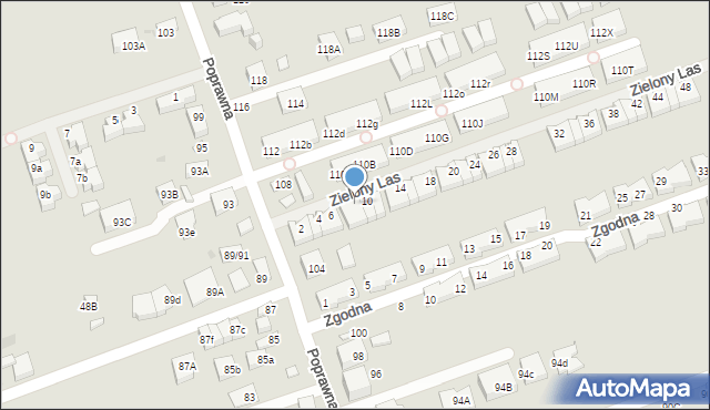 Warszawa, Zielony Las, 8, mapa Warszawy