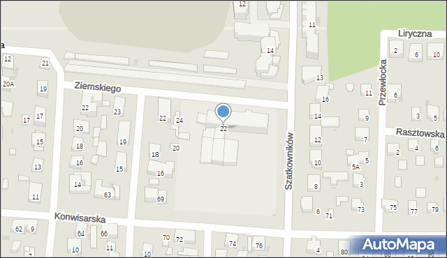 Warszawa, Ziemskiego Karola, gen., 22, mapa Warszawy