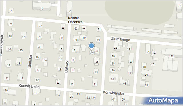 Warszawa, Ziemskiego-Wachnowskiego Karola, gen., 17, mapa Warszawy