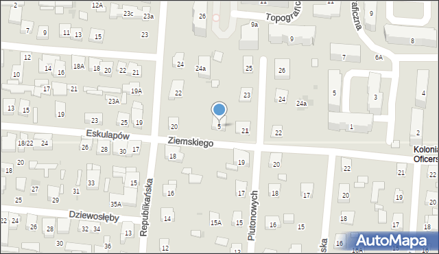 Warszawa, Ziemskiego-Wachnowskiego Karola, gen., 5, mapa Warszawy