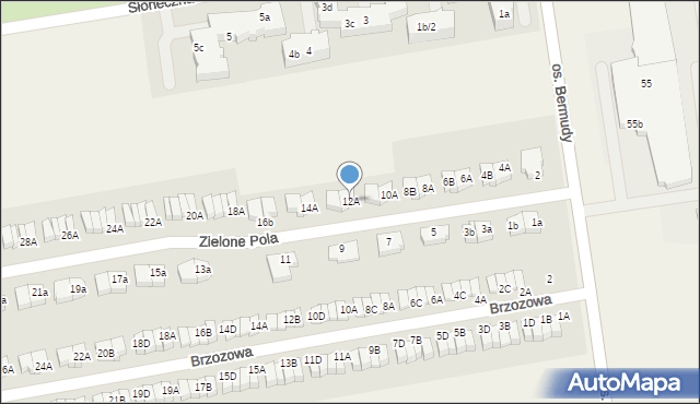 Wawrów, Zielone Pola, 12A, mapa Wawrów