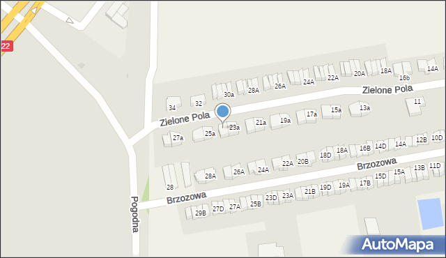 Wawrów, Zielone Pola, 23b, mapa Wawrów