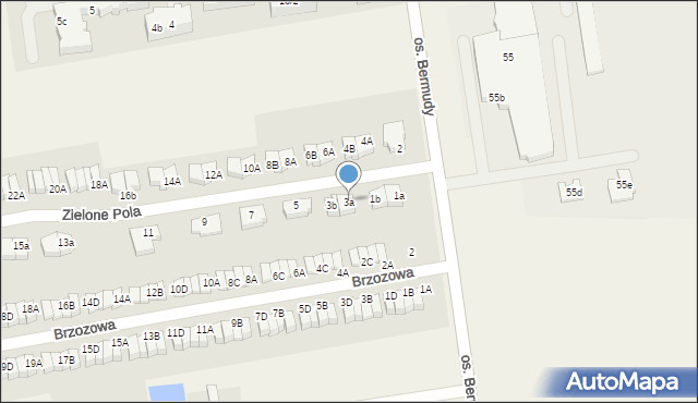 Wawrów, Zielone Pola, 3a, mapa Wawrów