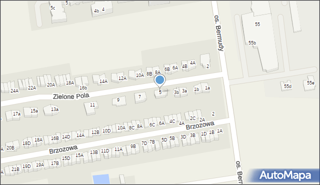 Wawrów, Zielone Pola, 5, mapa Wawrów