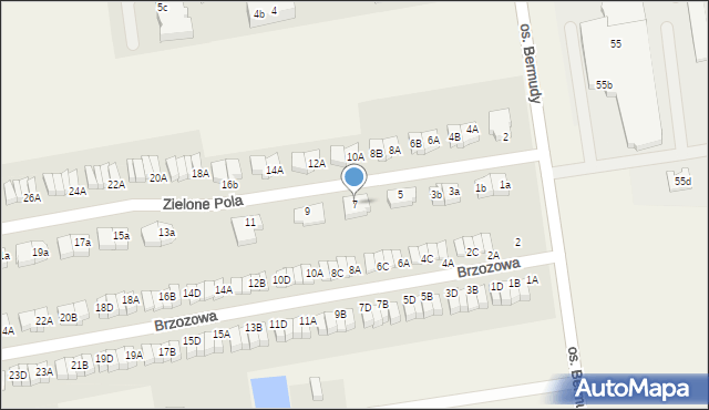 Wawrów, Zielone Pola, 7, mapa Wawrów