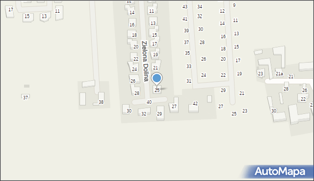 Węglew, Zielona Dolina, 25, mapa Węglew