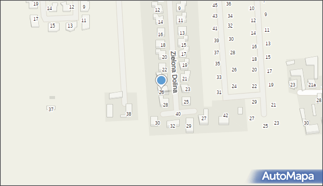 Węglew, Zielona Dolina, 26, mapa Węglew