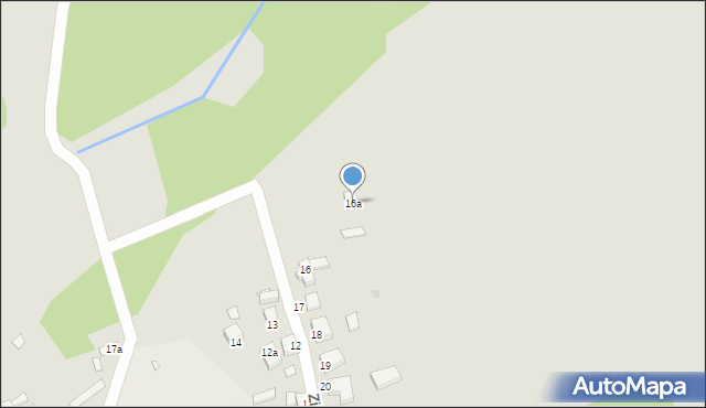 Węgorzyno, Zielona, 16a, mapa Węgorzyno
