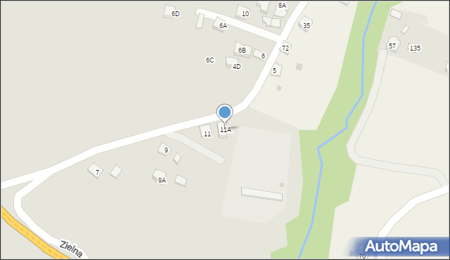 Wieliczka, Zielna, 11A, mapa Wieliczka