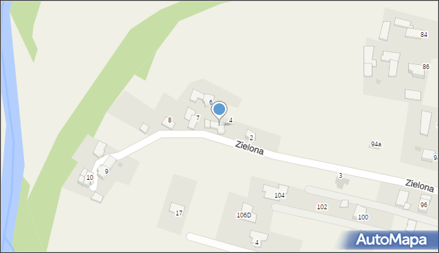 Wieprz, Zielona, 4, mapa Wieprz