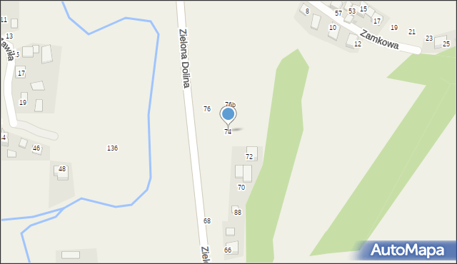 Wilczkowice, Zielona Dolina, 74, mapa Wilczkowice