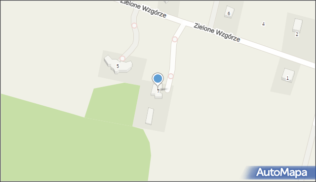 Wilkszyn, Zielone Wzgórze, 7, mapa Wilkszyn