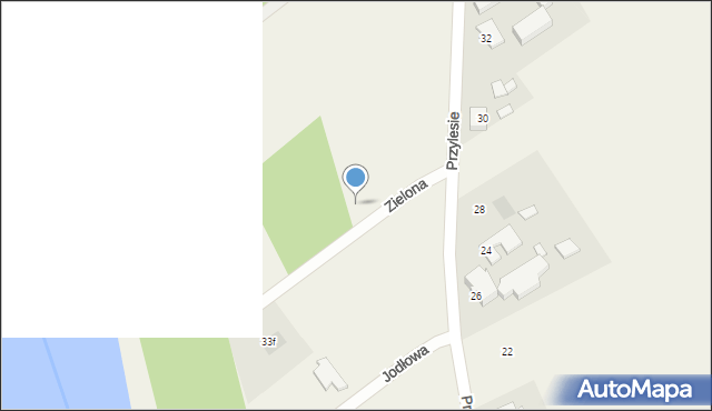 Wisławie, Zielona, 4, mapa Wisławie