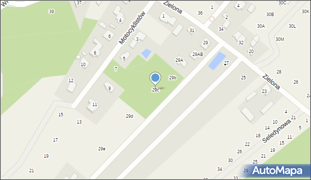 Władysławów, Zielona, 29c, mapa Władysławów