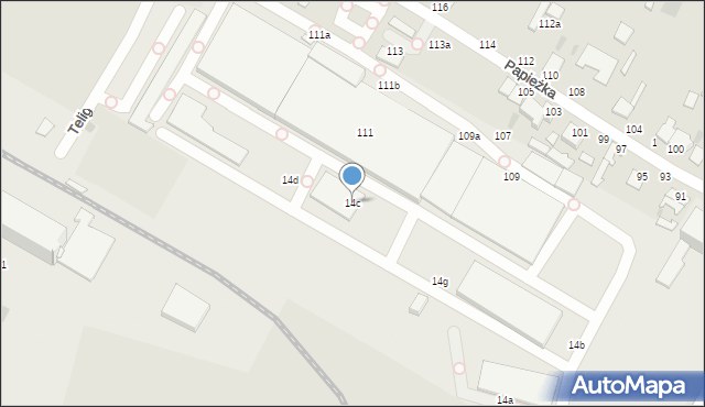 Włocławek, Zielna, 14c, mapa Włocławka