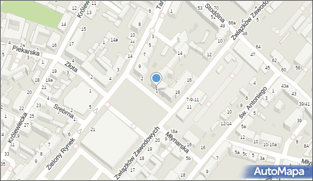 Włocławek, Zielony Rynek, 1, mapa Włocławka