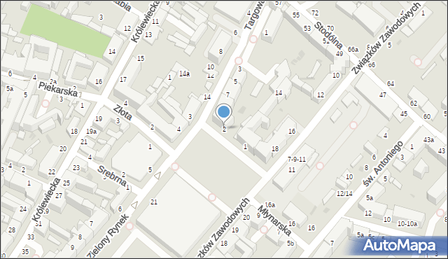 Włocławek, Zielony Rynek, 2, mapa Włocławka