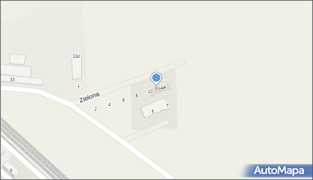 Włoszakowice, Zielona, 12, mapa Włoszakowice