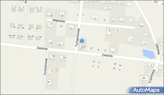 Wojnowice, Zielona, 12, mapa Wojnowice
