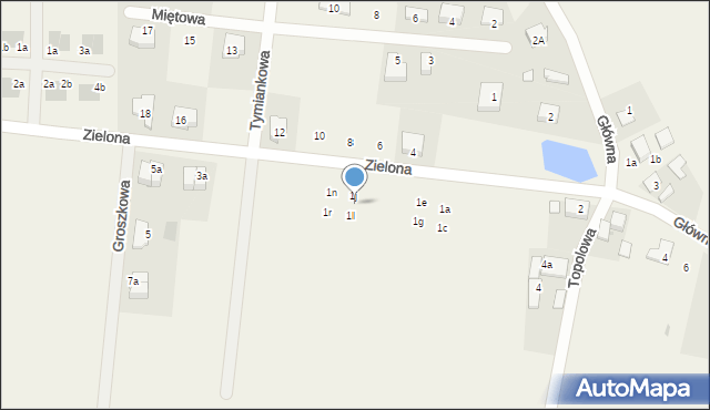 Wojnowice, Zielona, 1k, mapa Wojnowice