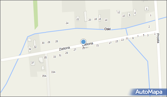 Wojsławice, Zielona, 25, mapa Wojsławice