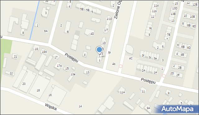 Wola Mrokowska, Zielone Ogrody, 1/2, mapa Wola Mrokowska