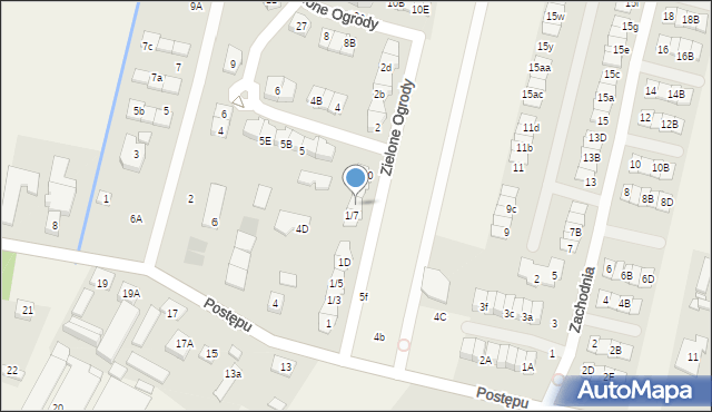 Wola Mrokowska, Zielone Ogrody, 1/8, mapa Wola Mrokowska