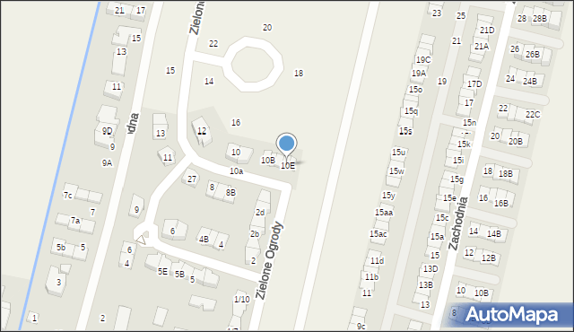 Wola Mrokowska, Zielone Ogrody, 10E, mapa Wola Mrokowska