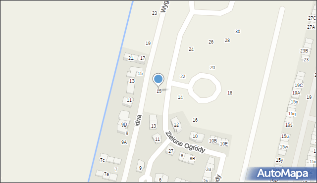 Wola Mrokowska, Zielone Ogrody, 15, mapa Wola Mrokowska