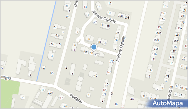 Wola Mrokowska, Zielone Ogrody, 5A, mapa Wola Mrokowska