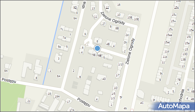 Wola Mrokowska, Zielone Ogrody, 5C, mapa Wola Mrokowska