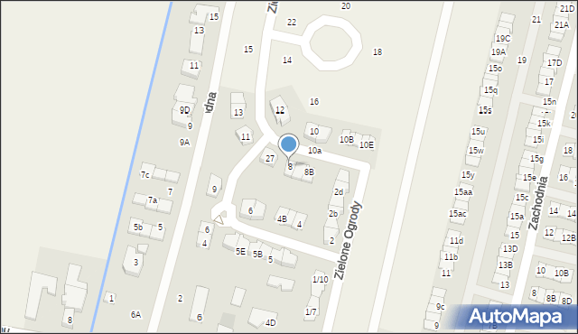 Wola Mrokowska, Zielone Ogrody, 8, mapa Wola Mrokowska