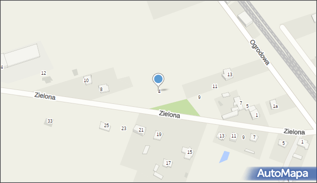 Wola Rębkowska, Zielona, 4, mapa Wola Rębkowska