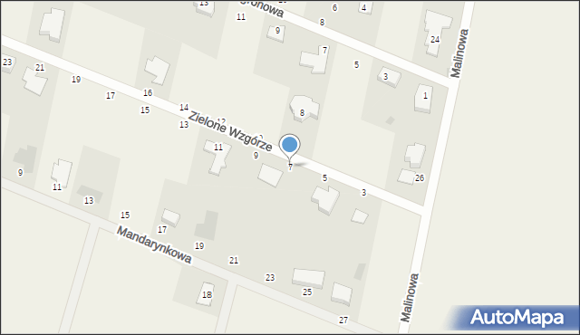 Wołczkowo, Zielone Wzgórze, 7, mapa Wołczkowo